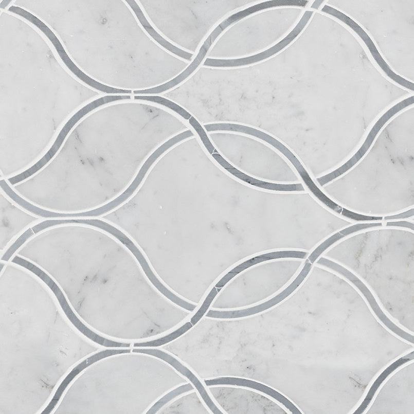 MSI - Carrara White Ellipsis Polished - Tile - PATTERN