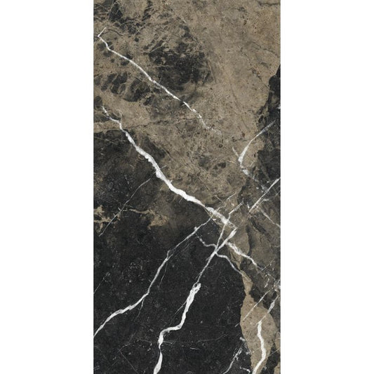 OLYMPIA TILE + STONE - Marmi Alpi Series - Porcelain Tile - Calacatta Black - 12" x 24"