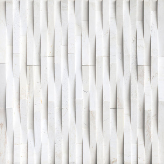 MSI - Cosmic White 3D Wave Corner - Tile - 6" x 18"
