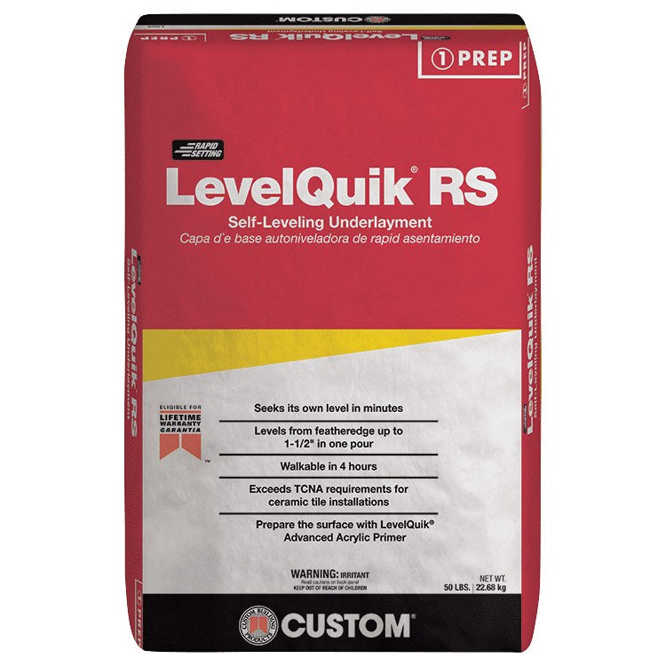 Custom Building Products - LevelQuik RS Rapid Setting Self-Leveling Underlayment - 50 lb (22.7 kg) Bag