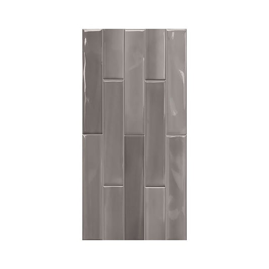 OLYMPIA TILE + STONE - Shadebrick Series - Glazed Wall Tile - Dark Grey - 3" x 12"