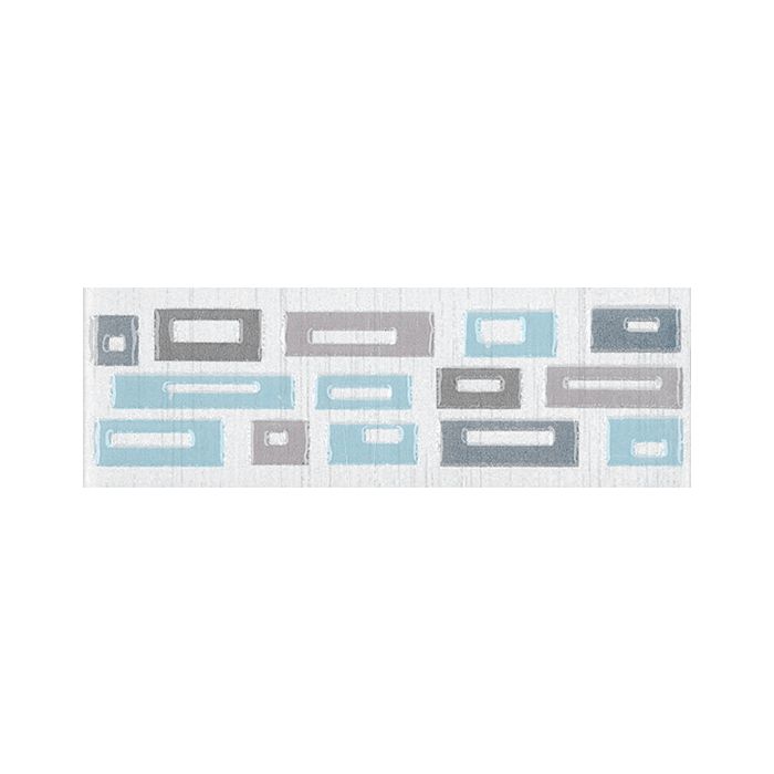 OLYMPIA TILE + STONE - Bamboo Series - Glazed Wall Tile - Grey Geometric - Listello