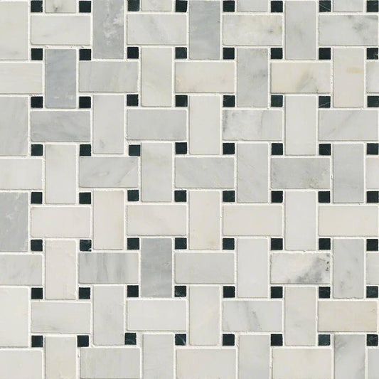 MSI - Greecian White Basketweave Mosaic - Tile - PATTERN