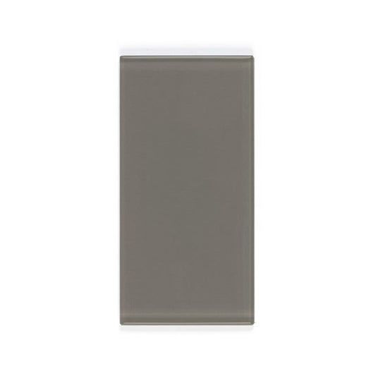 OLYMPIA TILE + STONE - 3D - Glass Tile - D Grey Wet - 3" x 6"