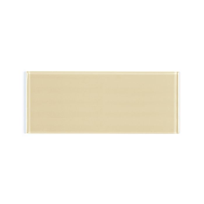 OLYMPIA TILE + STONE - 3D - Glass Tile - D Ivory Wet - 3" x 6"