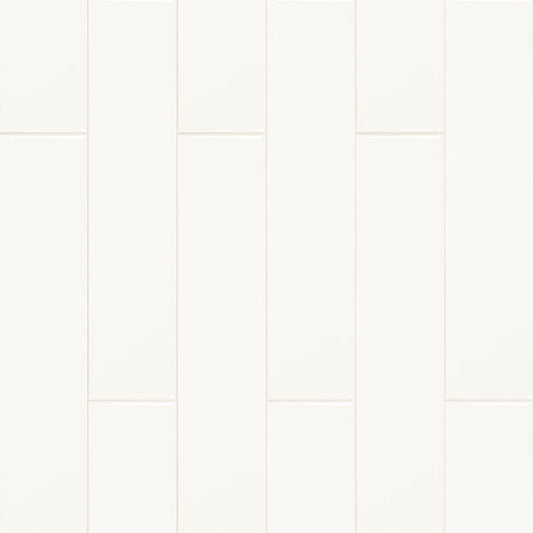 MSI - METRO WHITE  SINGLE BULLNOSE GLOSSY - Tile - 2" x 8"