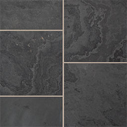 MSI - Slate Tile - Montauk Black - Honed Finish - 12" x 12"