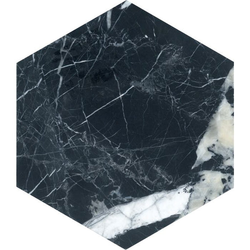 OLYMPIA TILE + STONE - 3D - Tile - D Nero Marquina - 6" x 6"