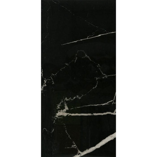 OLYMPIA TILE + STONE - Eterna Series - Porcelain Tile - Nero Marquina - 12" x 24"