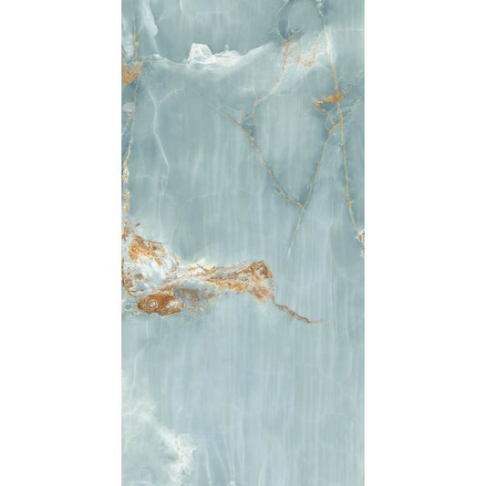 OLYMPIA TILE + STONE - The Room Series - Porcelain Tile - Onyx Aqua Blue - 24" x 48"