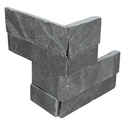 MSI - RockMount™ Stacked Stone M Series Panels - Premium Black Mini Corner - 4.5" x 9"