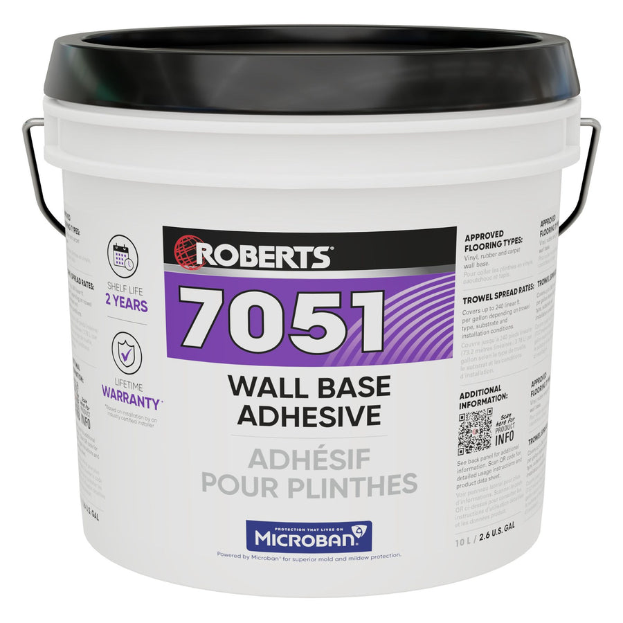 Roberts - 7051 Wall Base Adhesive - 10 L (2.6 US gal)