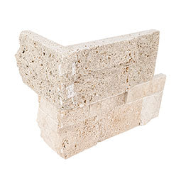 MSI - XL RockMount™ Stacked Stone Panels - Roman Beige Corners - 9" x 18"