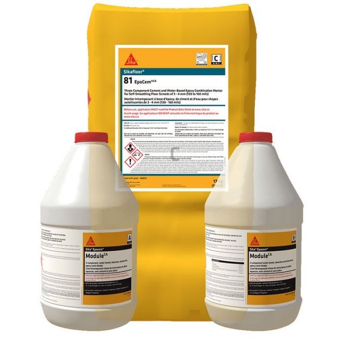 Sika - Sikafloor-81 EpoCem Self-Leveling Epoxy Mortar (Parts A + B + C) - 84 kg Kit