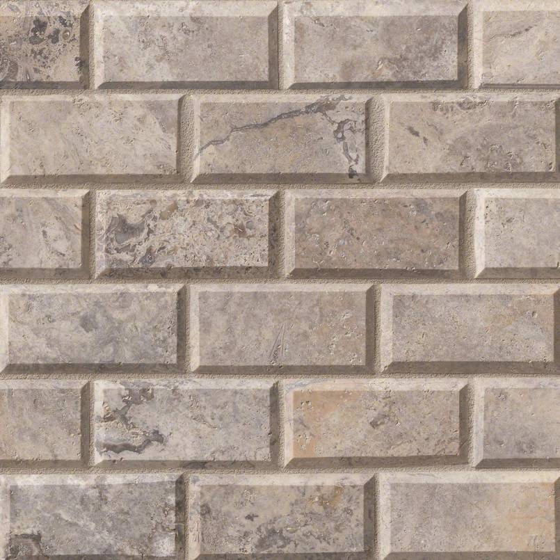 MSI - Subway Tile - Silver Travertine - 2" x 4"