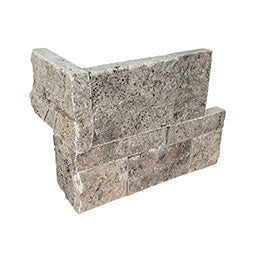 MSI - XL RockMount™ Stacked Stone Panels - Silver Travertine Corners - 9" x 18"