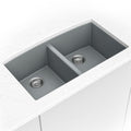 MSI - Stainless Steel Sinks - Double Bowl Sink 50/50-3219 - Grey Quartz