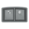 MSI - Stainless Steel Sinks - Double Bowl Sink 50/50-3219 - Grey Quartz
