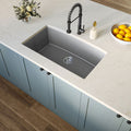 MSI - Stainless Steel Sinks - Single Bowl Sink 3219 - Grey Quartz
