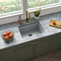 MSI - Stainless Steel Sinks - Single Bowl Sink 2418 - Grey Quartz