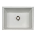 MSI - Stainless Steel Sinks - Single Bowl Sink 2418 - White Quartz