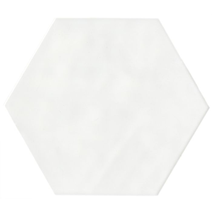 OLYMPIA TILE + STONE - Oxford Series - Glazed Wall Tile - Super White Hexagon - Hexagon