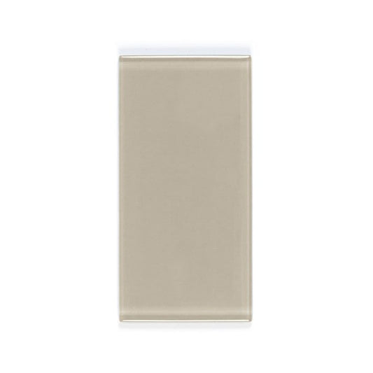OLYMPIA TILE + STONE - 3D - Glass Tile - D Taupe Wet - 3" x 6"