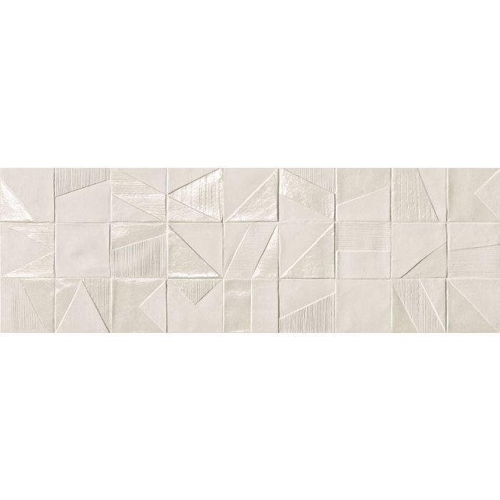 OLYMPIA TILE + STONE - Mat & More Series - Glazed Wall Tile - White Decor - 10" x 30"