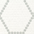 MSI - Domino Collection - White And Gray Hive Pattern Matte - 1"