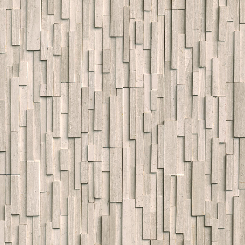 MSI - RockMount™ Stacked Stone Panels Collection - White Oak 3D Honed Panel - 6" x 24"