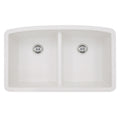 MSI - Stainless Steel Sinks - Double Bowl Sink 50/50-3219 - White Quartz
