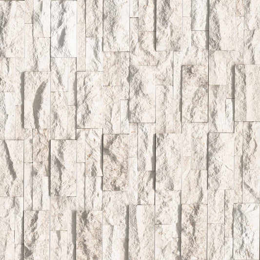 MSI - XL RockMount™ Stacked Stone Panels - Mayra White - 9" x 24"