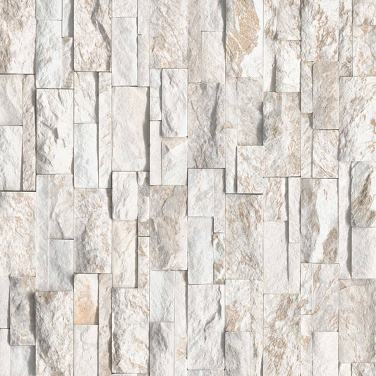 MSI - XL RockMount™ Stacked Stone Panels Collection -Royal White - 9" x 18"