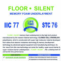 Floor Silent Memory Foam -  Acoustical Underlay (CYRUS)